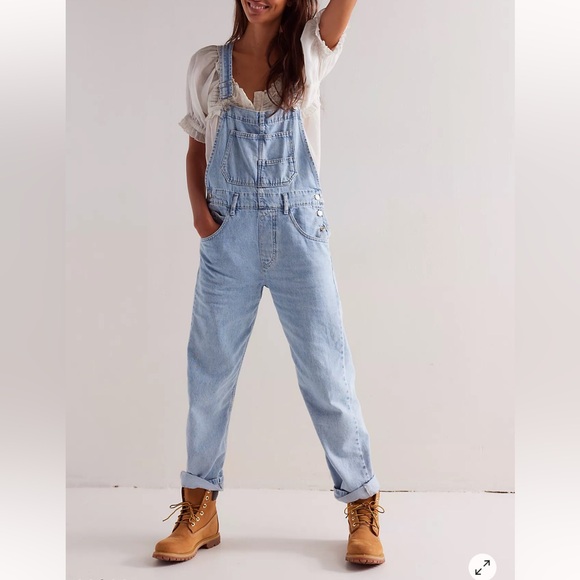 We The Free Denim - New We The Free Ziggy Denim Overalls in color Blue Moon